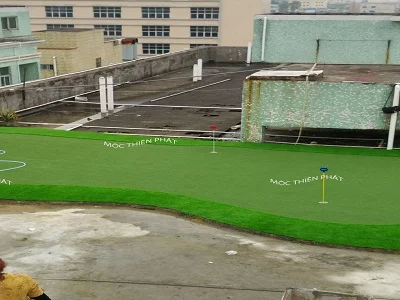 QUY TRÌNH THI CÔNG SÂN TẬP GOLF PUTTING GREEN CỎ NHÂN TẠO TẠI NHÀ