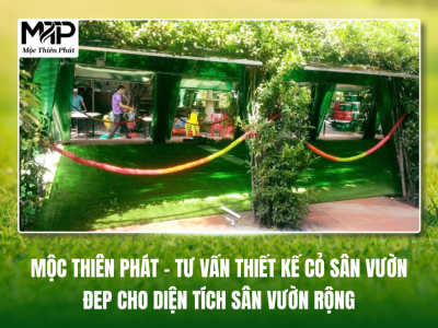 Mộc Thiên Phát - Tư Vấn Thiết Kế Cỏ Sân Vườn Đẹp Cho Diện Tích Sân Vườn Rộng