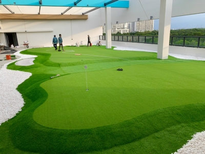 Thi công green golf trên sân thượng