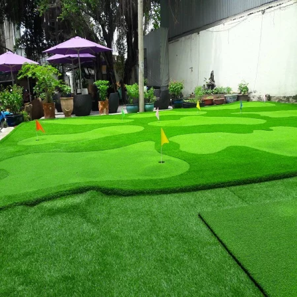Thi công sân tập golf cỏ nhân tạo